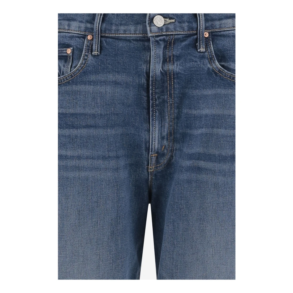 Mother Wijde Pijp Stretch Denim Jeans Blue Dames