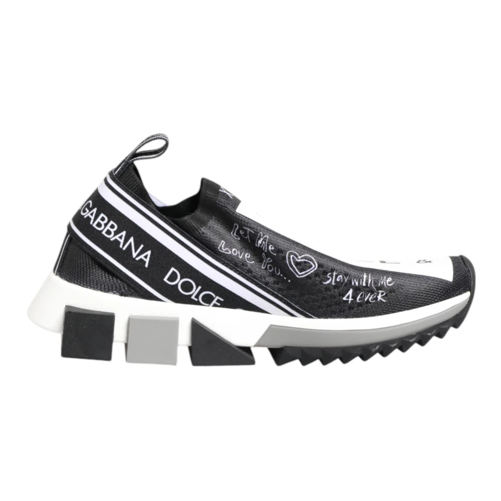 Dolce & Gabbana Women's Black Sneakers, 2 Uk, Sorrento Low Top Trainers