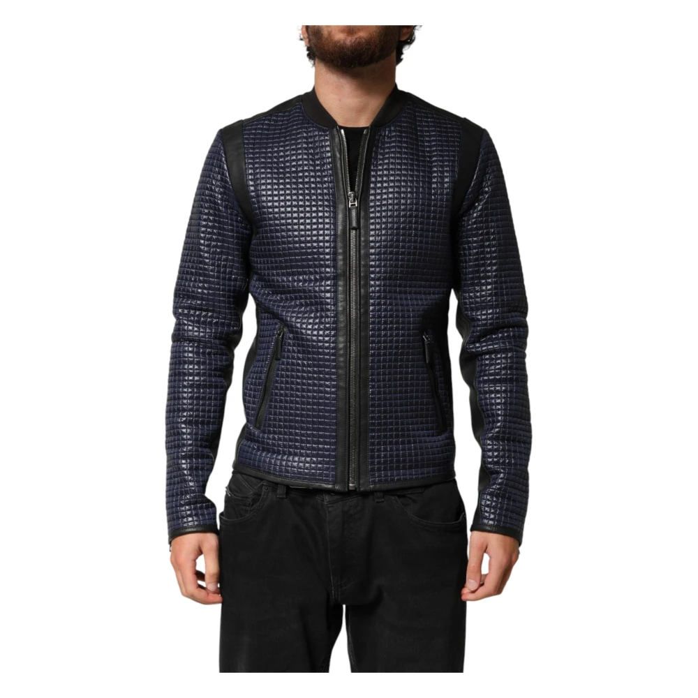 Dolce & Gabbana Men's Blue Nylon Bomber Jacket - Bomber Jackets - S - Jackets