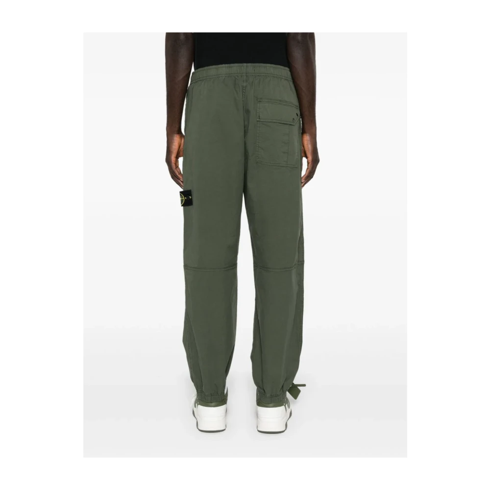 Stone Island Groene Cargo Broek Elastische Enkelboeien Green Heren