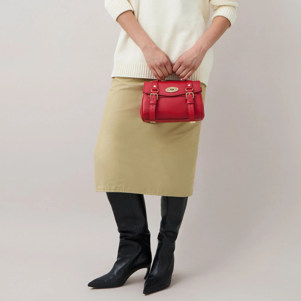 Mulberry Mini Alexa Rode Leren Handtas Red Dames