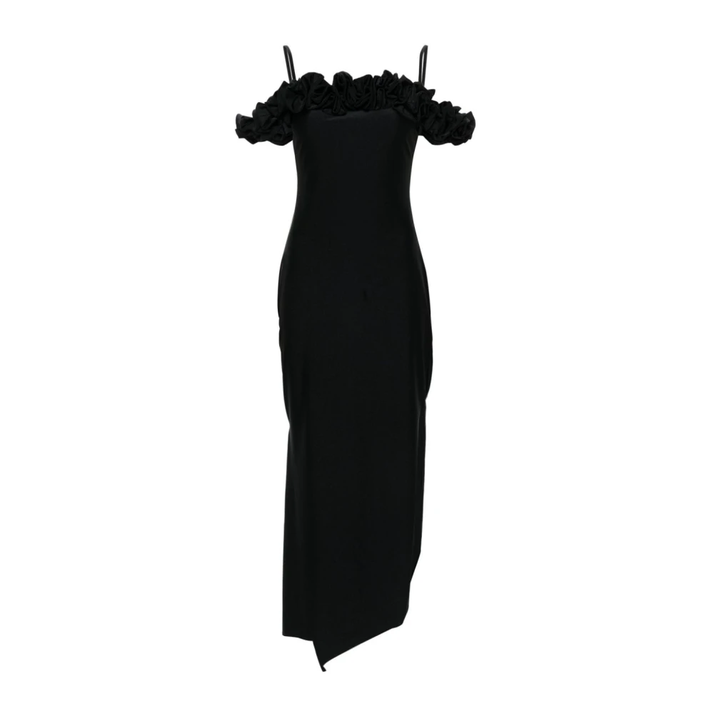 Coperni Zwarte Ruffle Jurk Black Dames