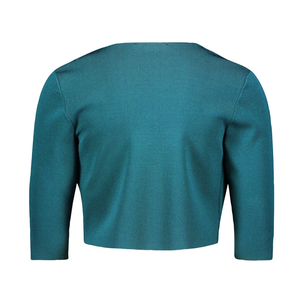 Vera Mont Korte Mouw Gebreide Vest Green Dames