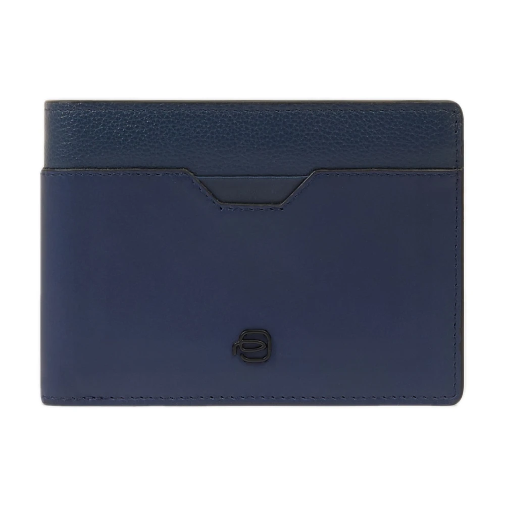 Piquadro Men's Blue Wallets & Cardholders, One Size, Wallet With Flip-Up Id Window