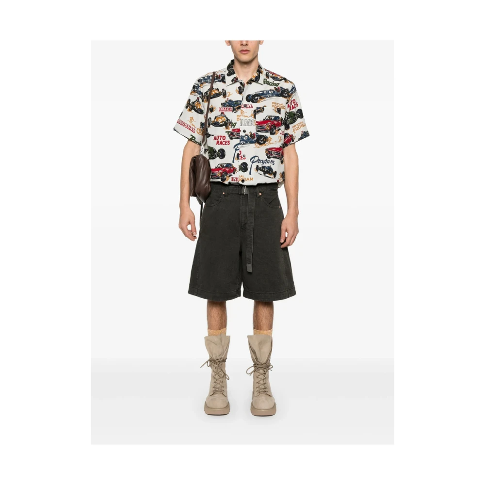 Sacai Antracietgrijze Stijlvolle Zakelijke Shorts Gray Heren