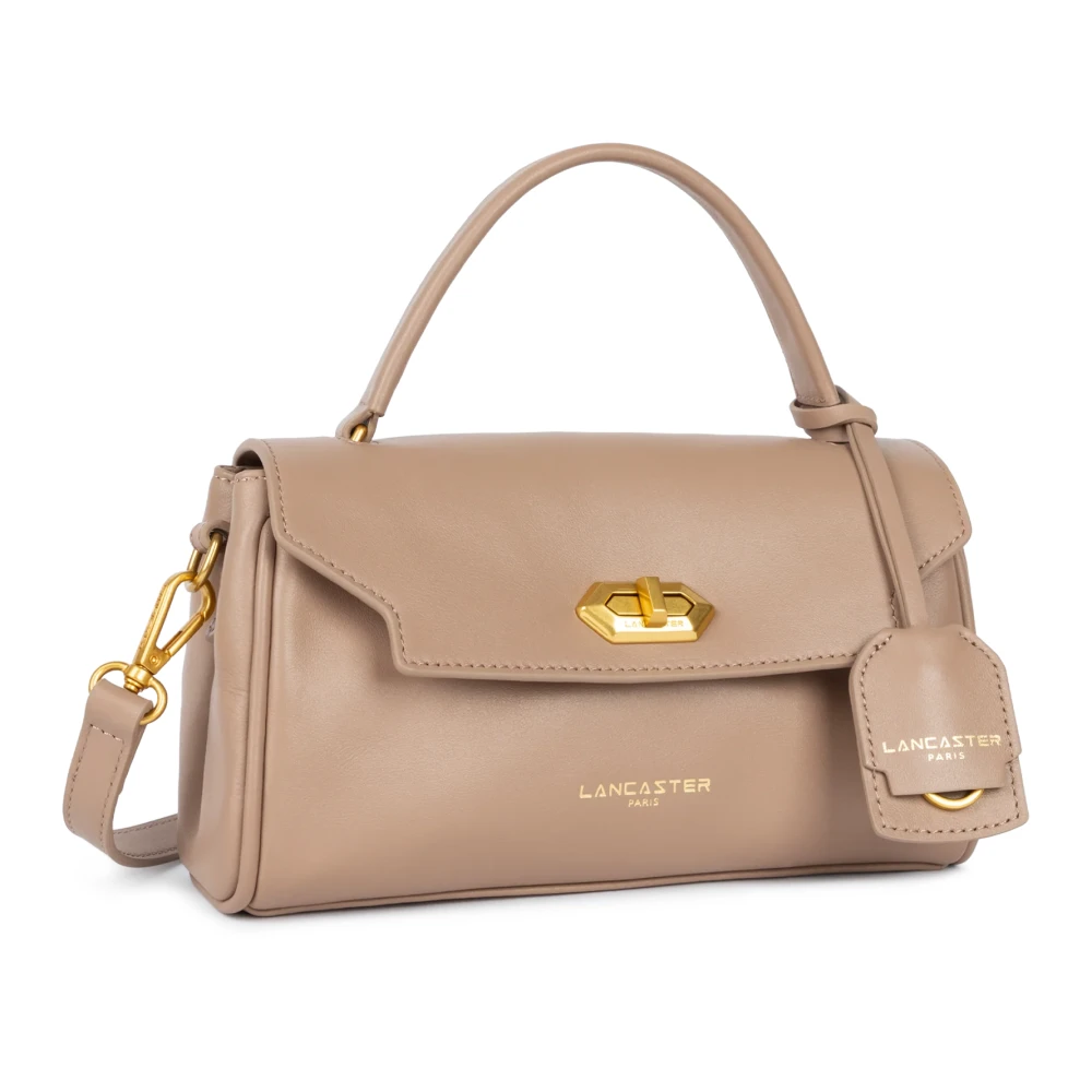 Lancaster Grace Flap Handtas met Metalen Sluiting Beige Dames