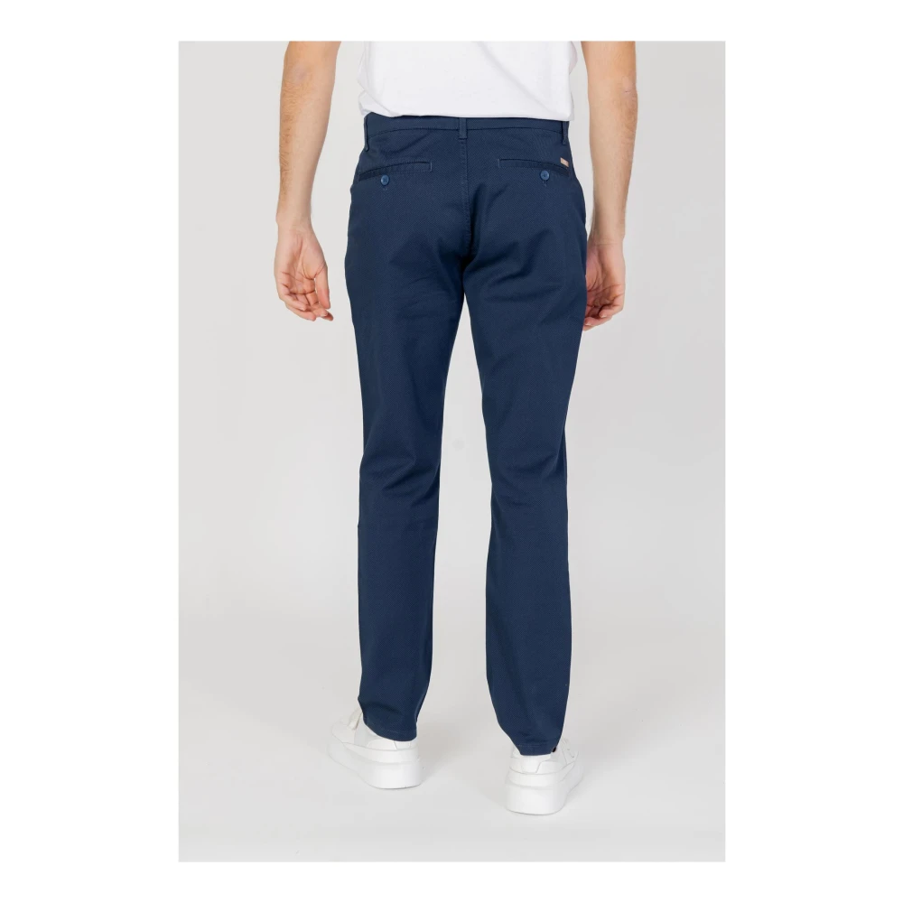 Armani Exchange Blauwe Zip Chinos Blue Heren