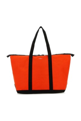 fluo-orange-canvas-shopping-bag