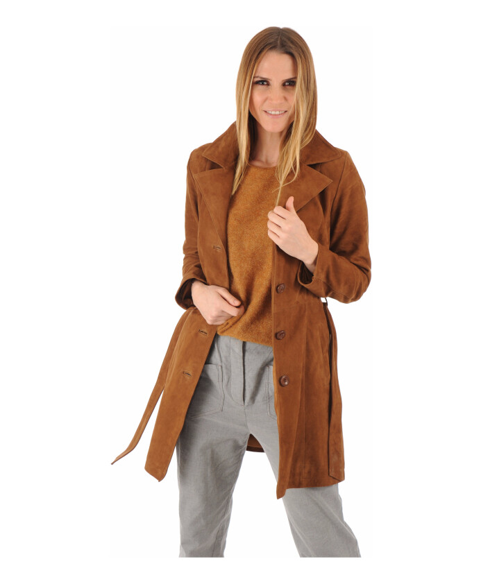fluweel-leren-trenchcoat-cognac