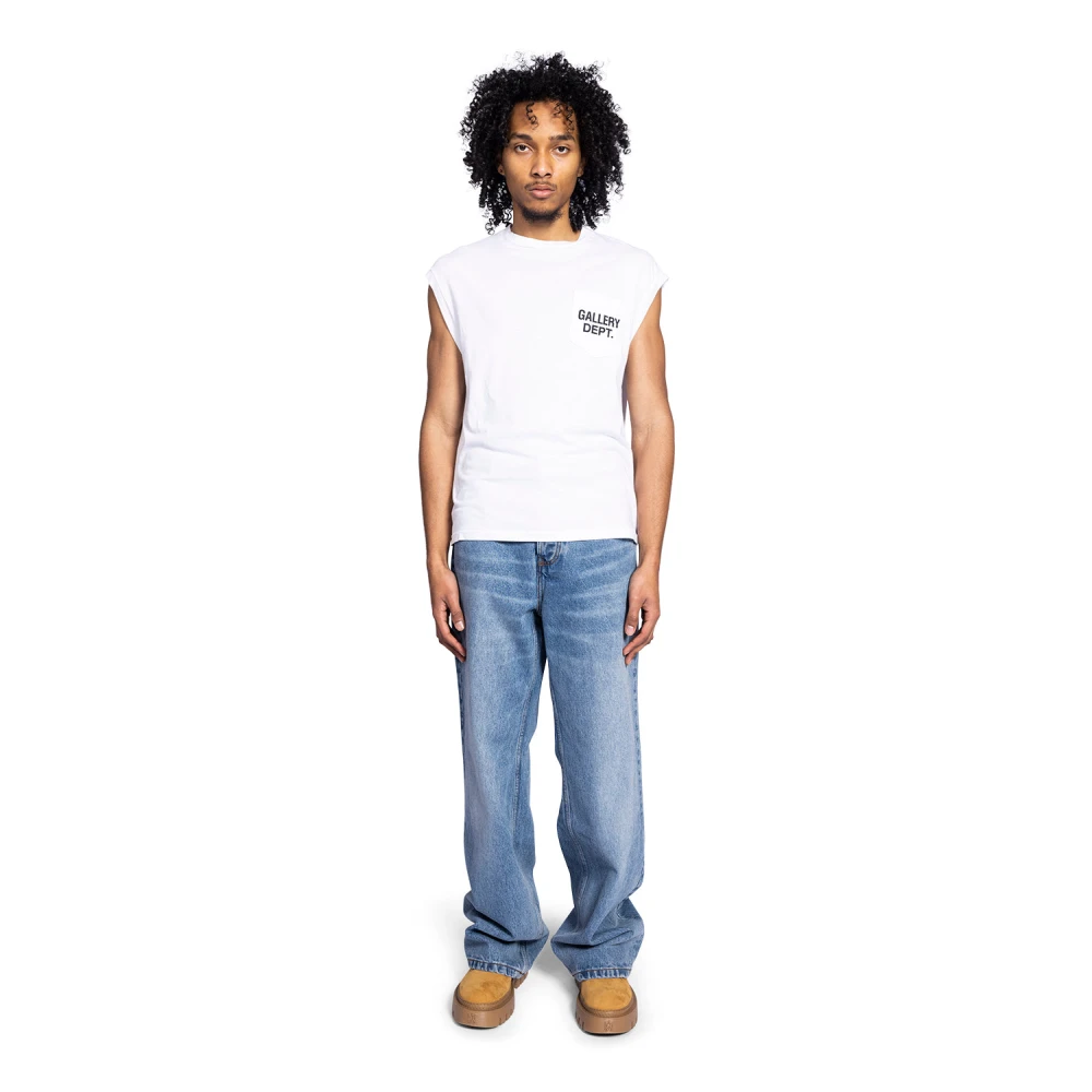 Gallery Dept. Witte Mouwloze Tee White Heren