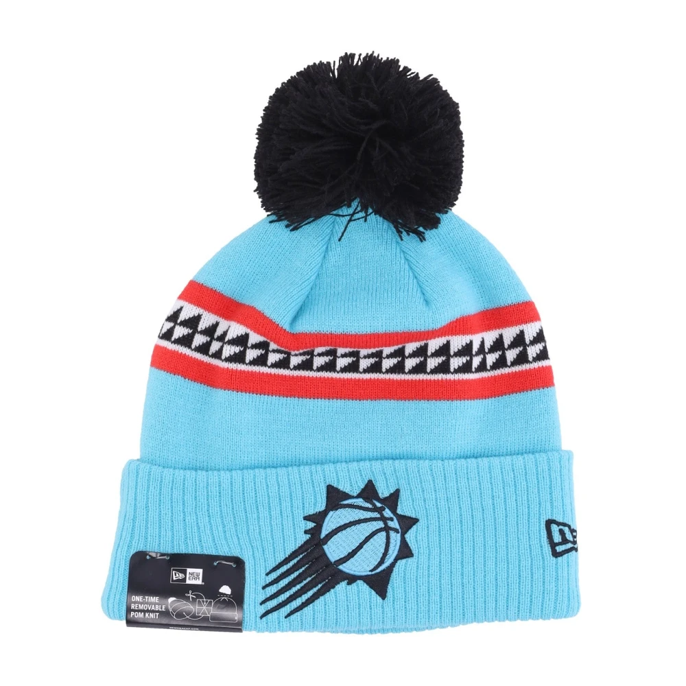 New Era Men's Blue Phoenix Suns Pom Pom Knit Hat