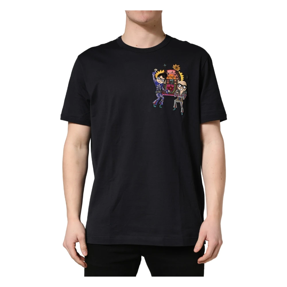 Dolce & Gabbana Black #DGFAMILY Patch Men Crew Neck T-shirt - IT58 | 3XL - Image 2