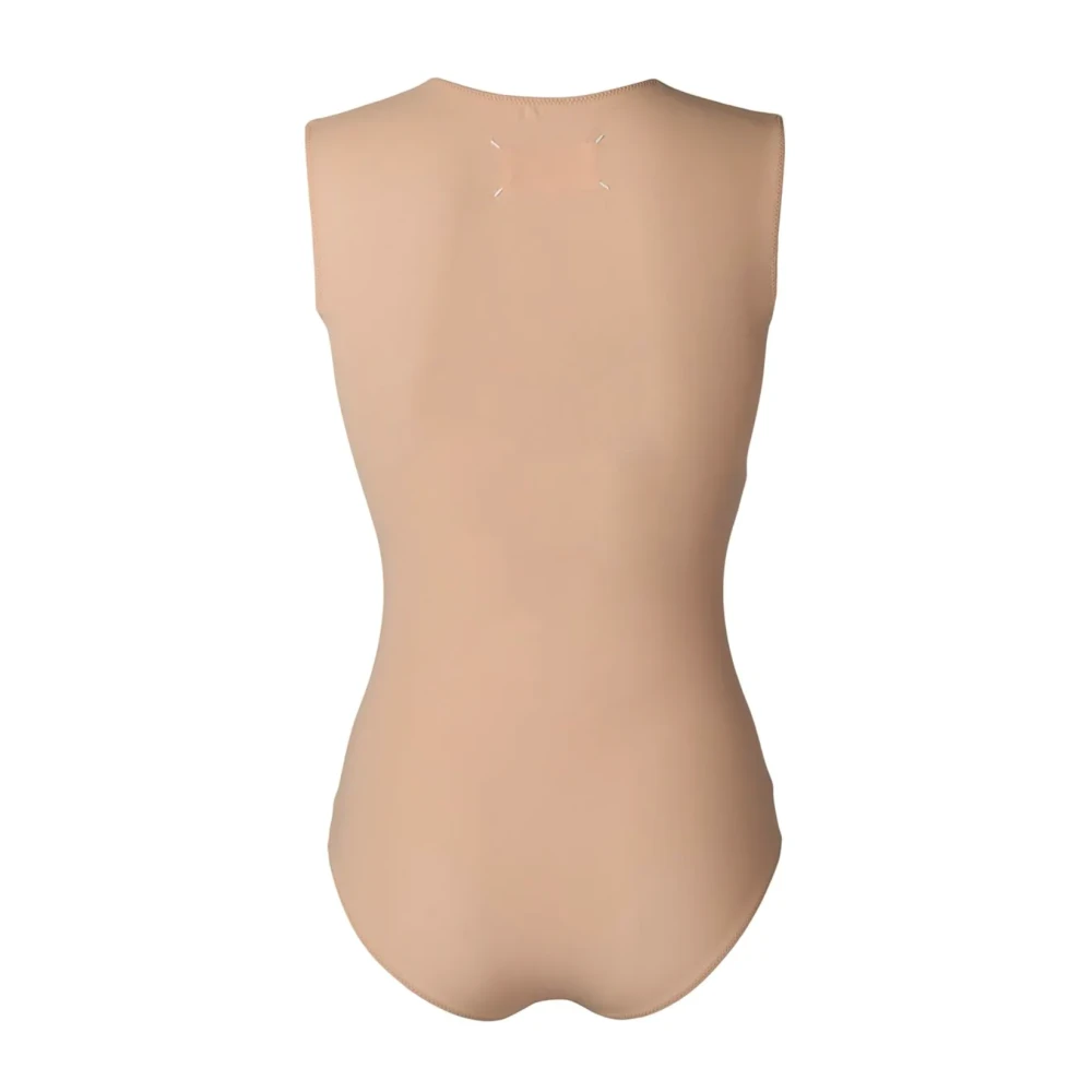 Maison Margiela Technische Body Skin Mouwloze Top Brown Dames
