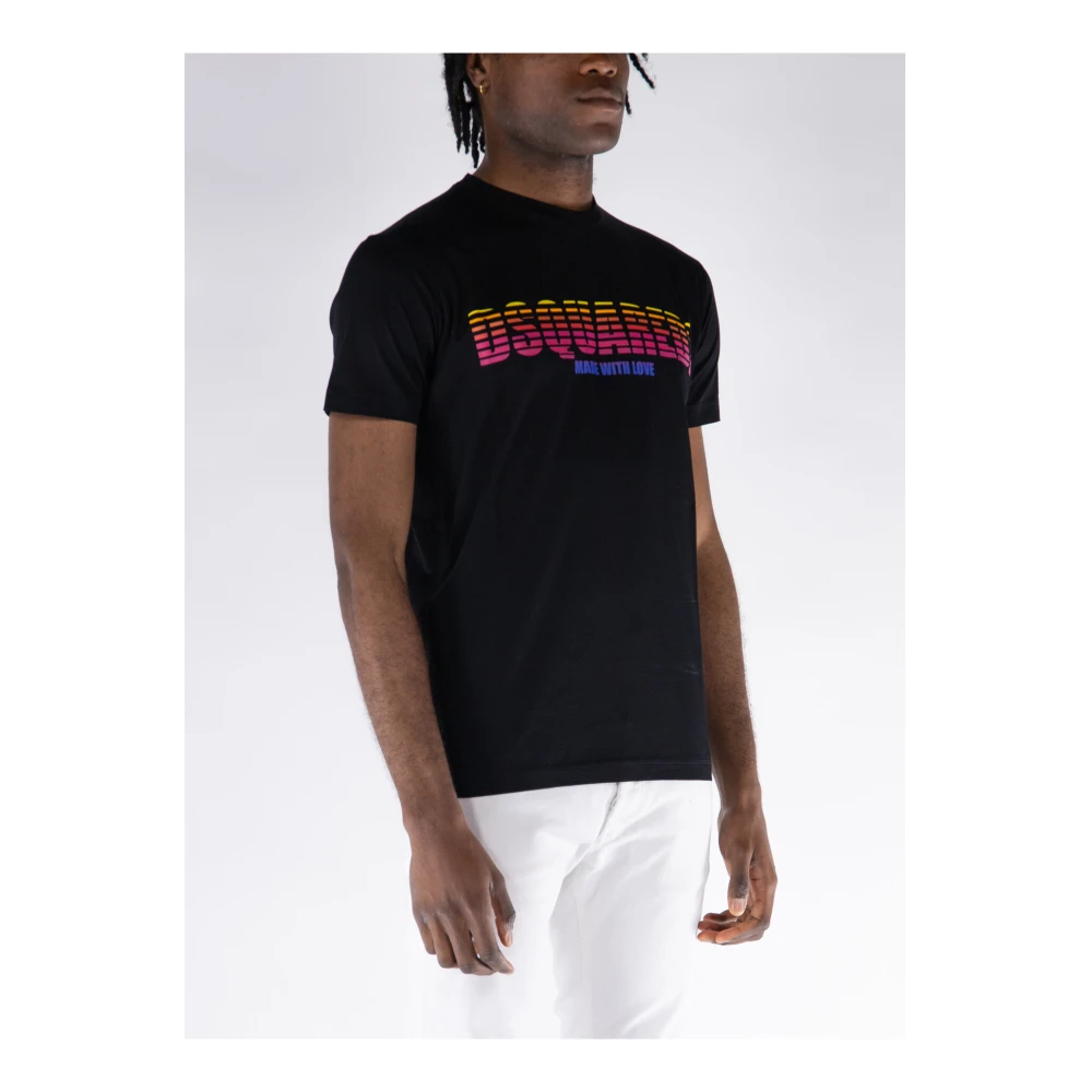 Dsquared2 Stijlvol Fit T-Shirt Modello Black Heren