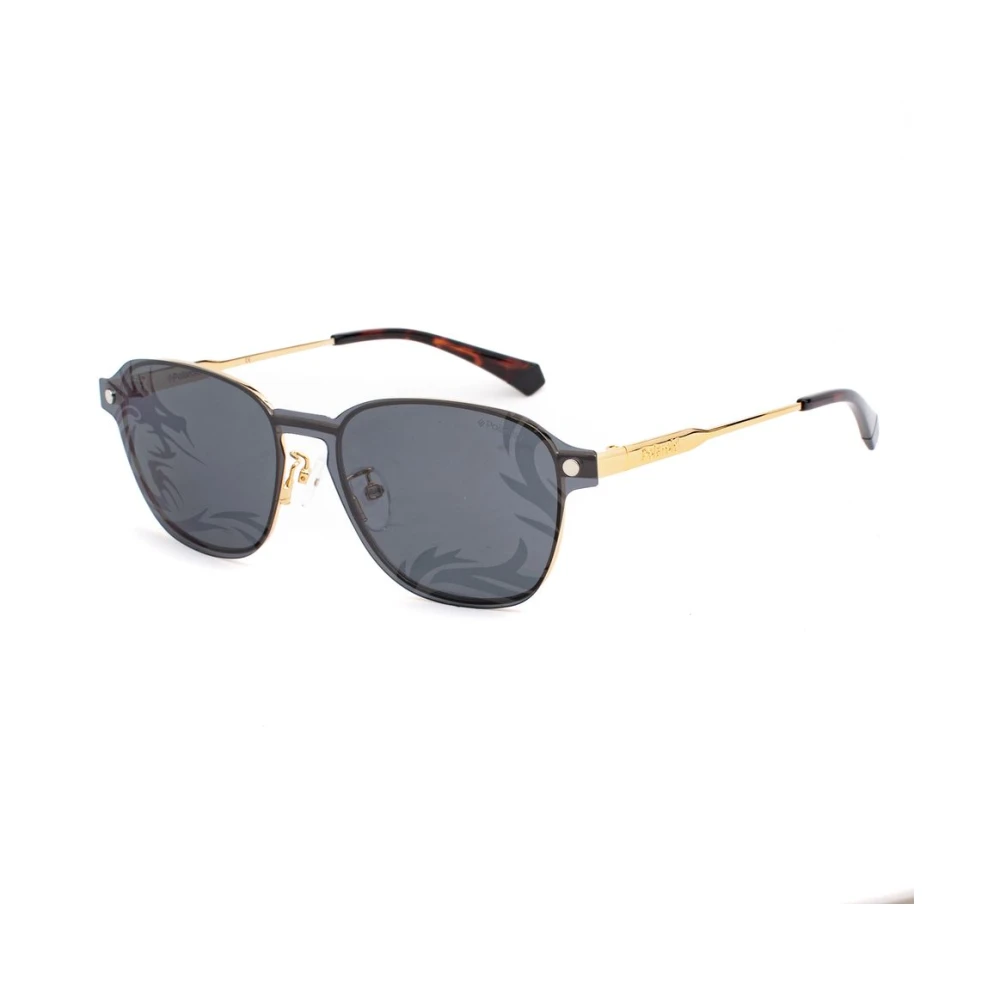 Polaroid Unisex Golden Metal Sunglasses Clip-On Lens