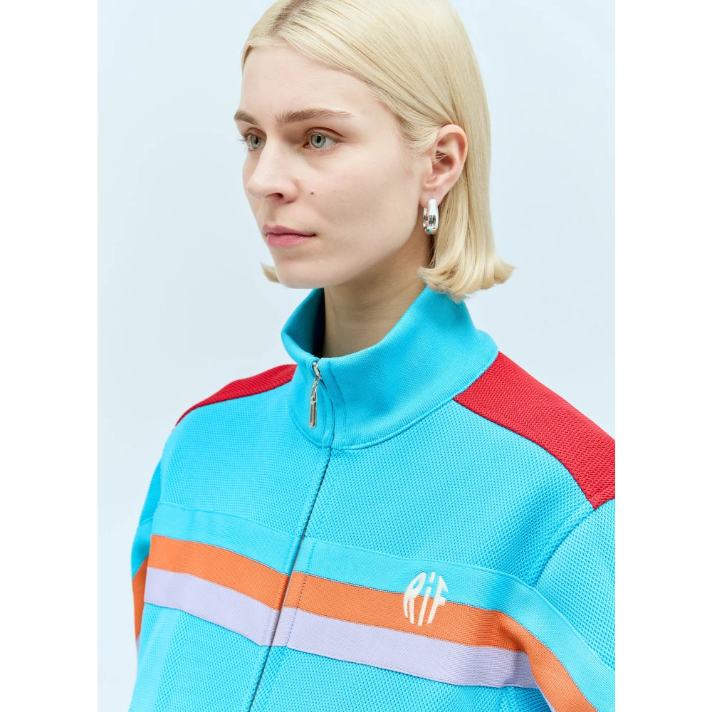 Reward If Found Geborduurd Track Jacket Blue Dames