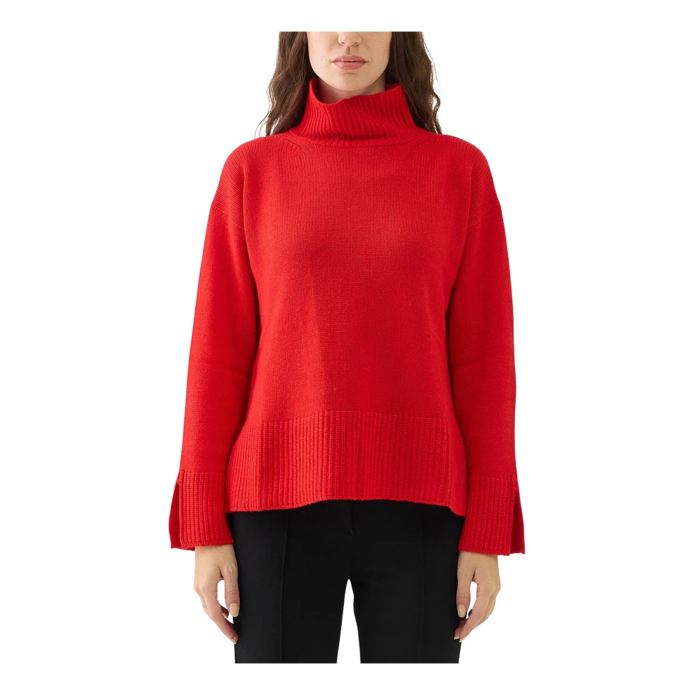 Le Tricot Perugia Kasjmier Rode Trui Red Dames