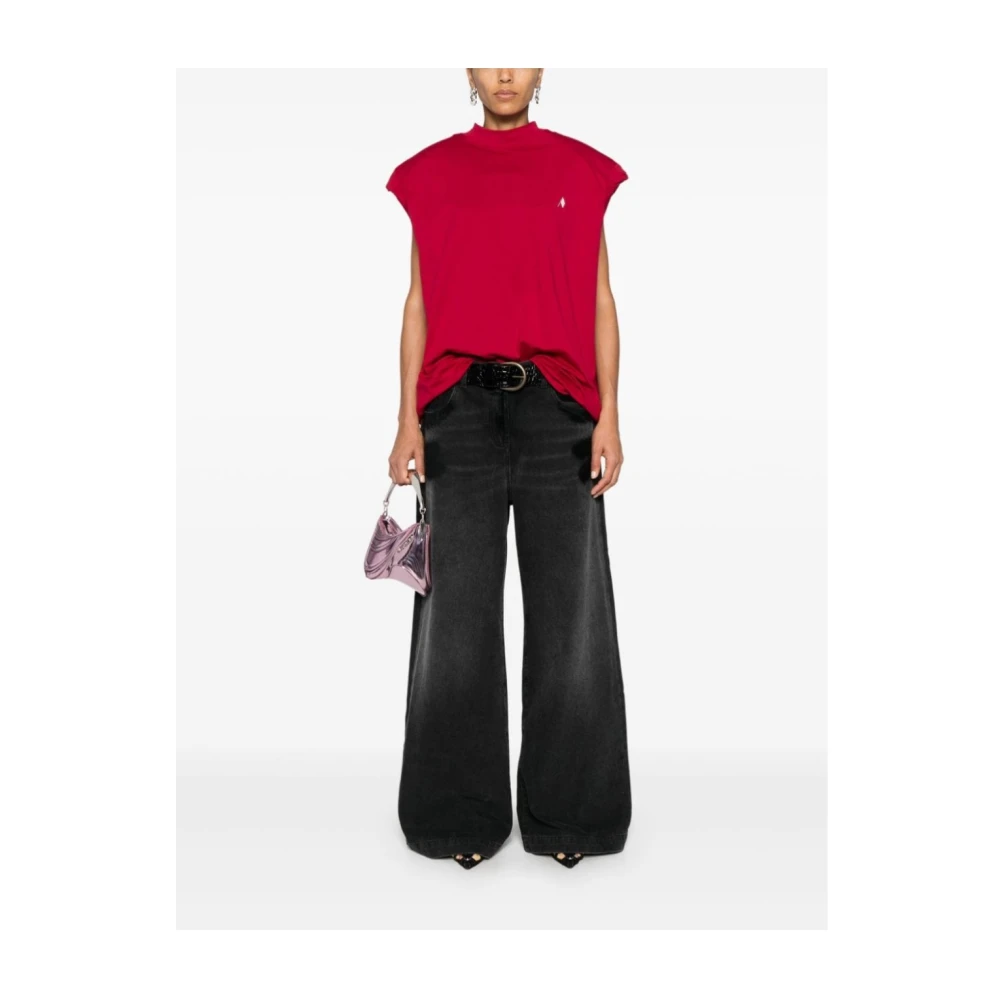 The Attico Zwarte Denim Jeans Broek Gray Dames