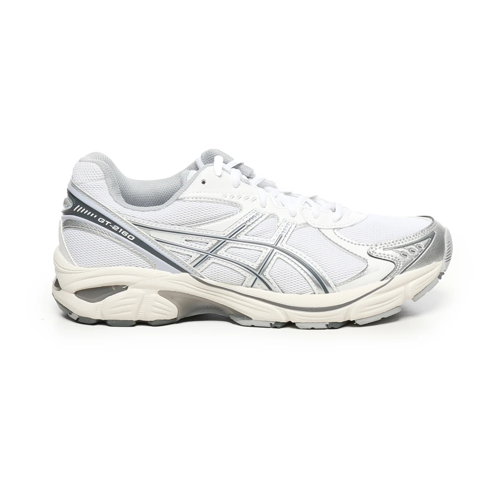 Asics Men's White Trainers With Net Panels And Tiger Stripes - Sneakers - 5 1/2 Uk - Shoes
