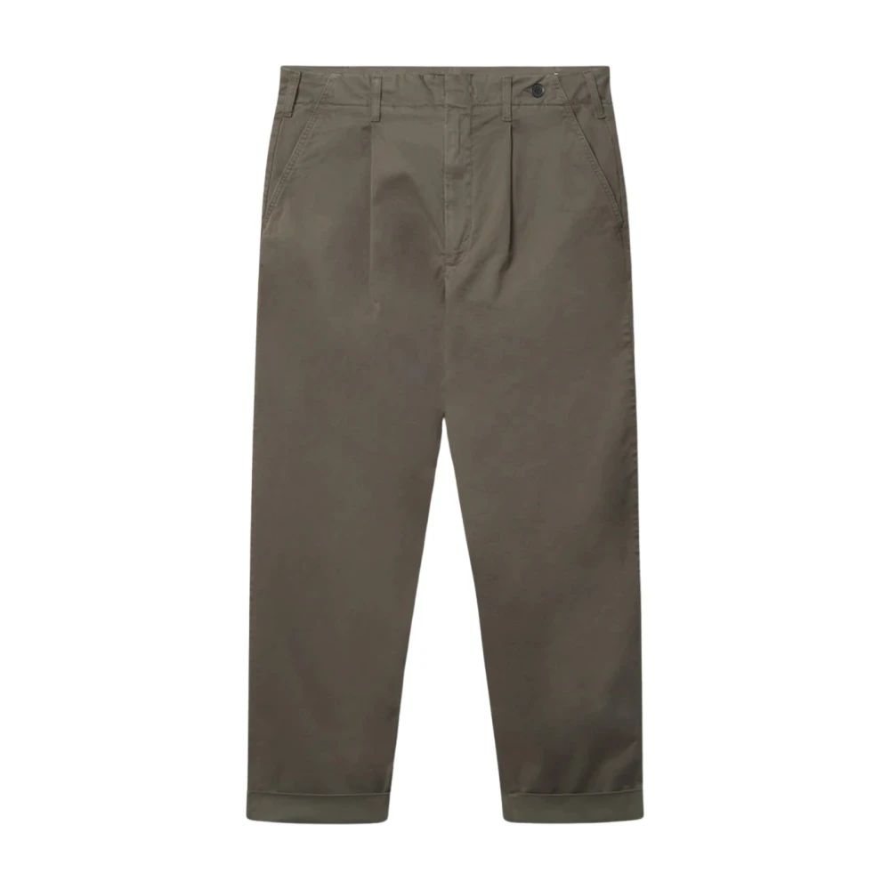 Gabba Bruine Geplooide Chino Broek Brown Heren