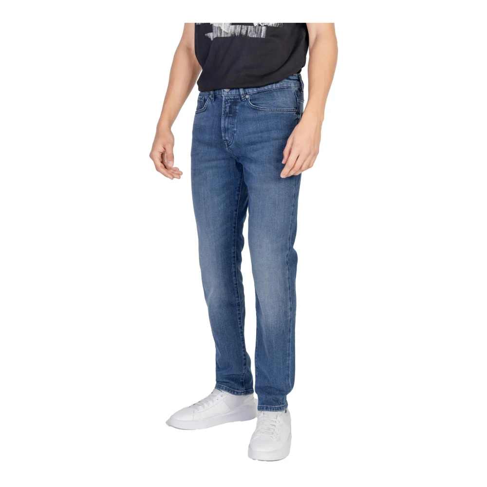 Hugo Boss Blauwe Slim Fit Gewone Jeans Blue Heren