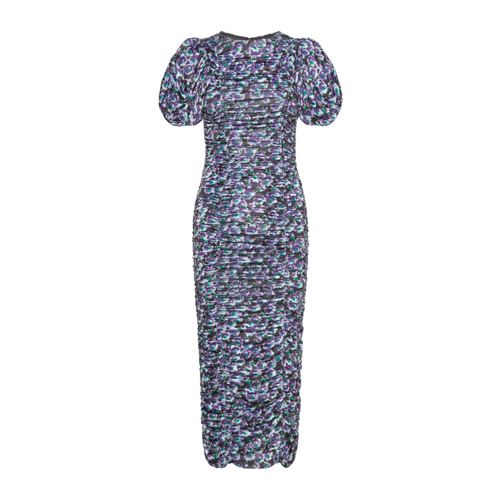 Rotate Birger Christensen Gecoate Puffy Jurk Blue Dames