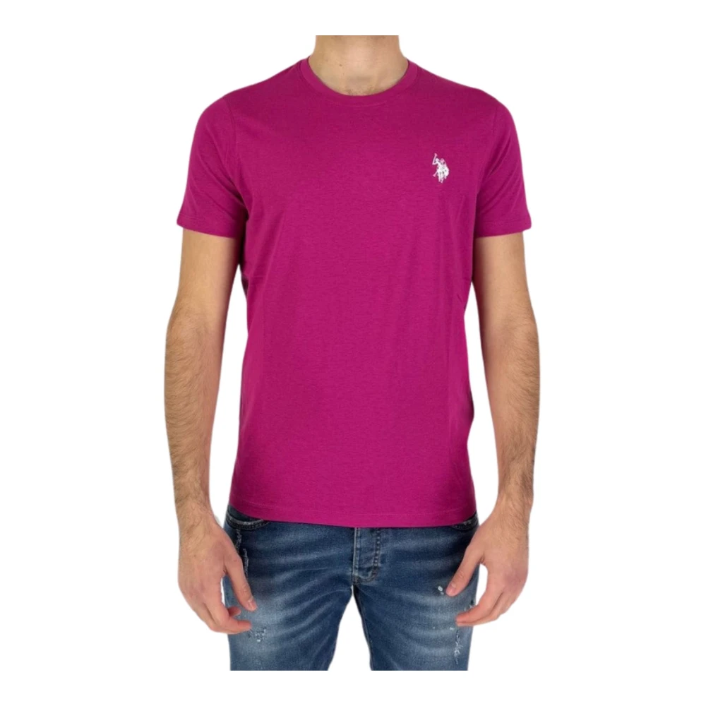 U.s. Polo Assn. Casual Katoenen T-Shirt Pink Heren