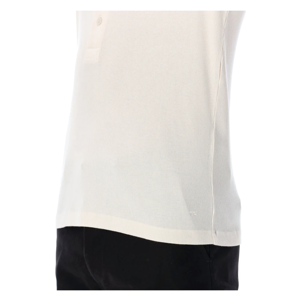 Tom Ford Geribbelde longsleeve top White Heren