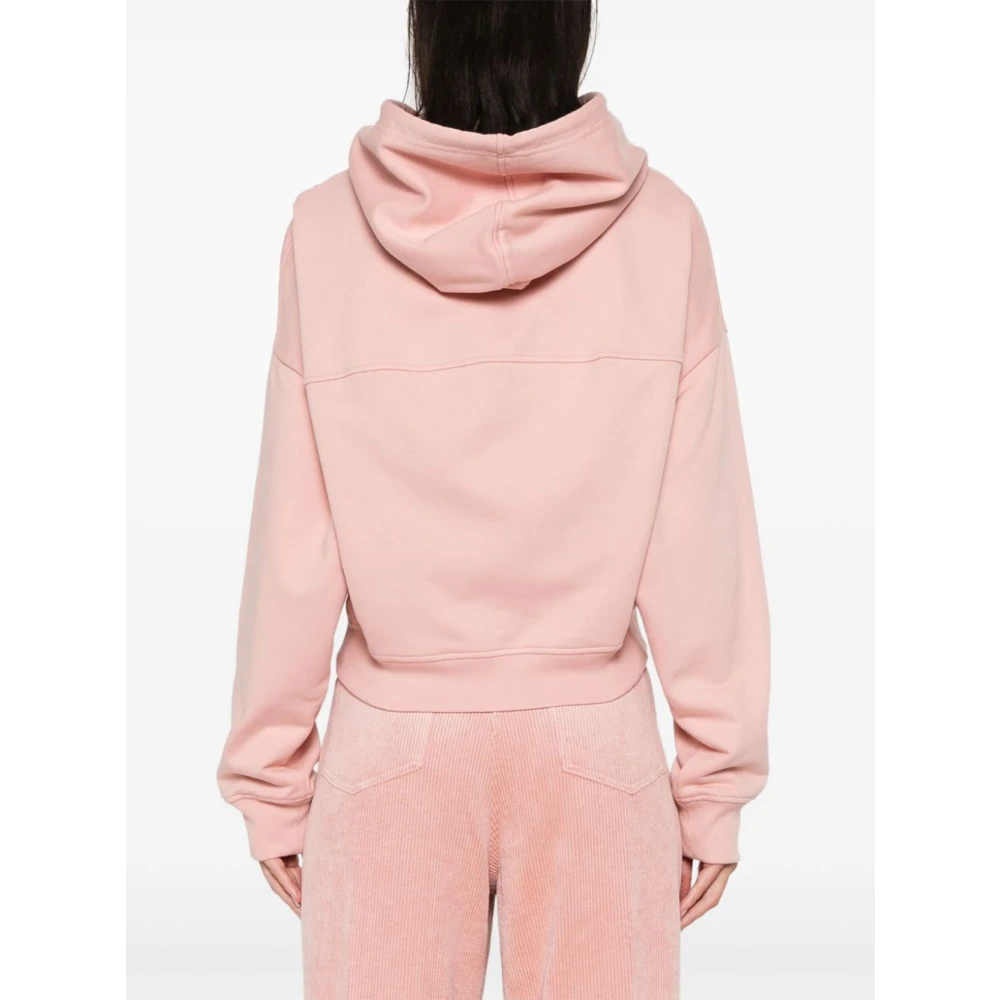 Marni Pastel Logo Beige Geborduurde Hoodie Pink Dames
