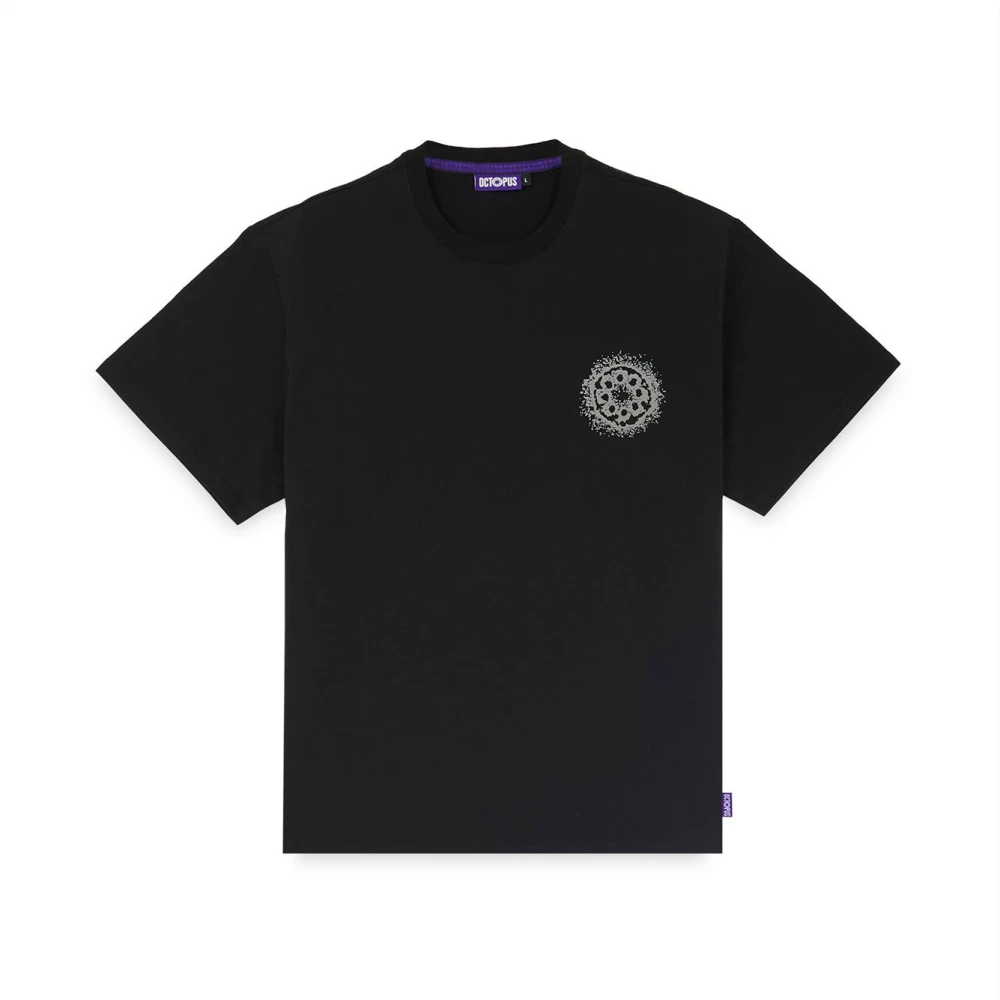 Octopus Katoenen T-shirt Black Heren