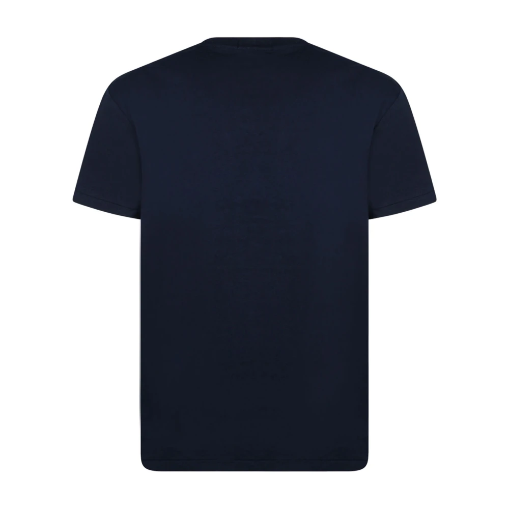 Ralph Lauren Blauw Katoenen T-shirt met Witte Tekst Blue Heren