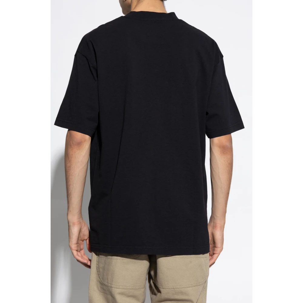 ROA T-shirt met logo Black Heren