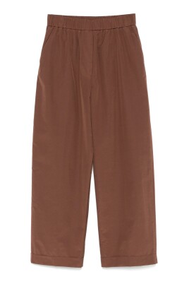 brown-gabardine-elasticated-waistband-trousers