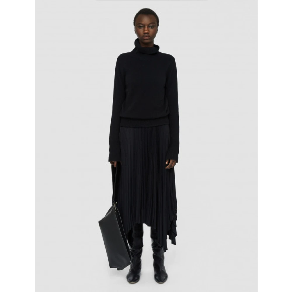 joseph Luxe Cashmere Hoge Hals Trui Black Dames