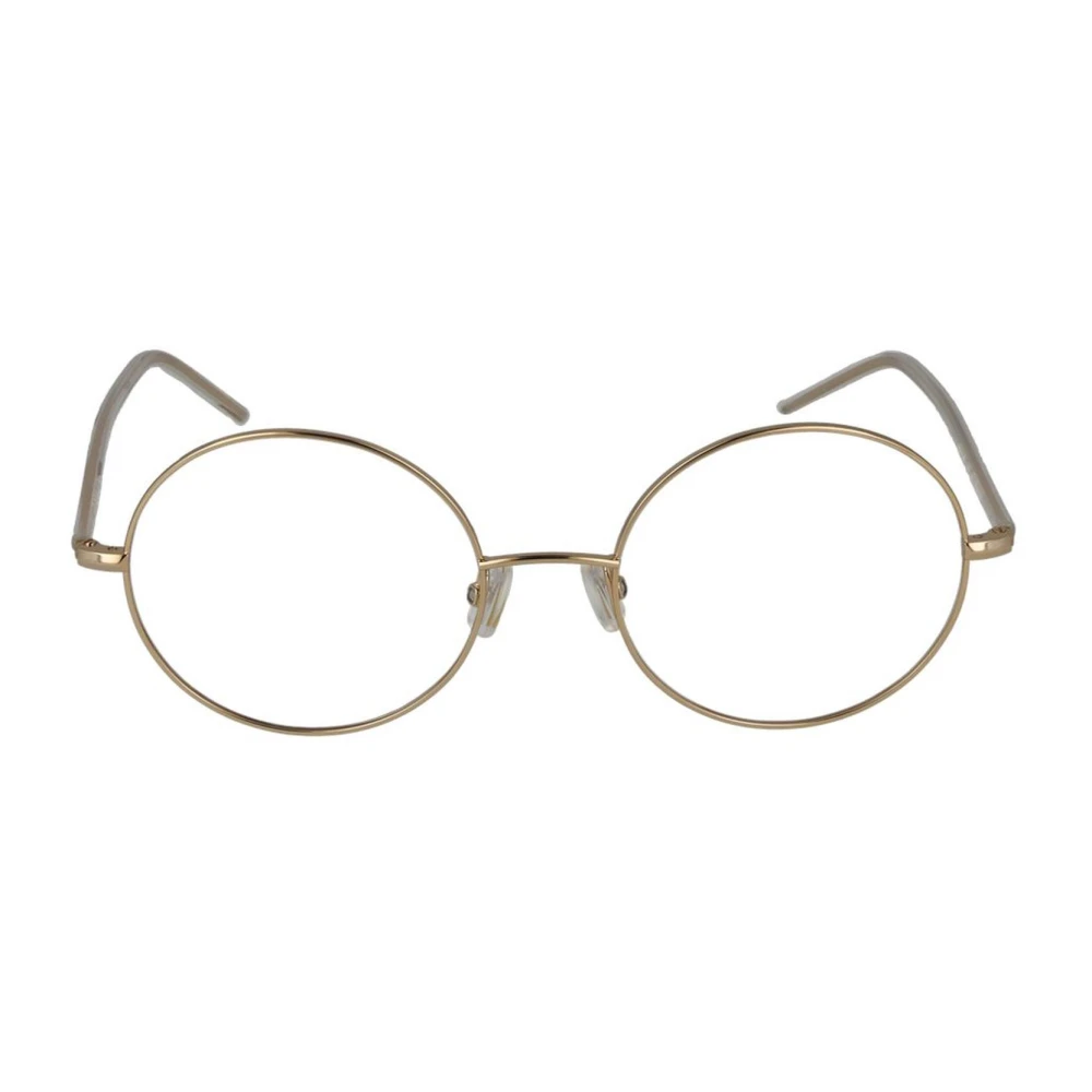 Hugo Boss Gouden Titanium Ronde Optische Frames voor Vrouwen Yellow Dames