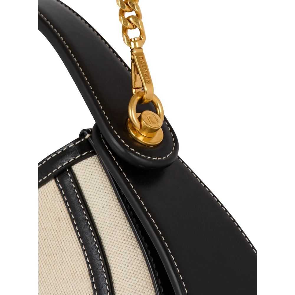 Balmain Middelgrote Jolie Madame tas van canvas en leer Beige Dames
