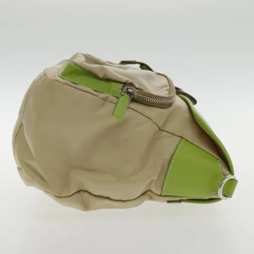 Prada Vintage Pre-owned Nylon prada-bags Beige Dames