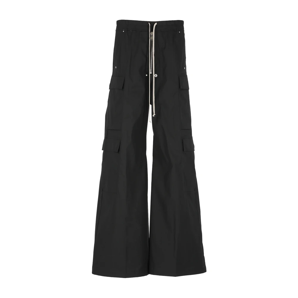 Rick Owens Zwarte katoenen broek met elastische taille Black Heren