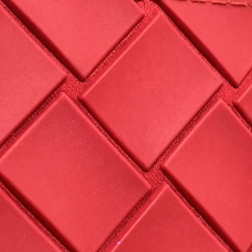 Bottega Veneta Vintage Pre-owned Cotton wallets Red Dames