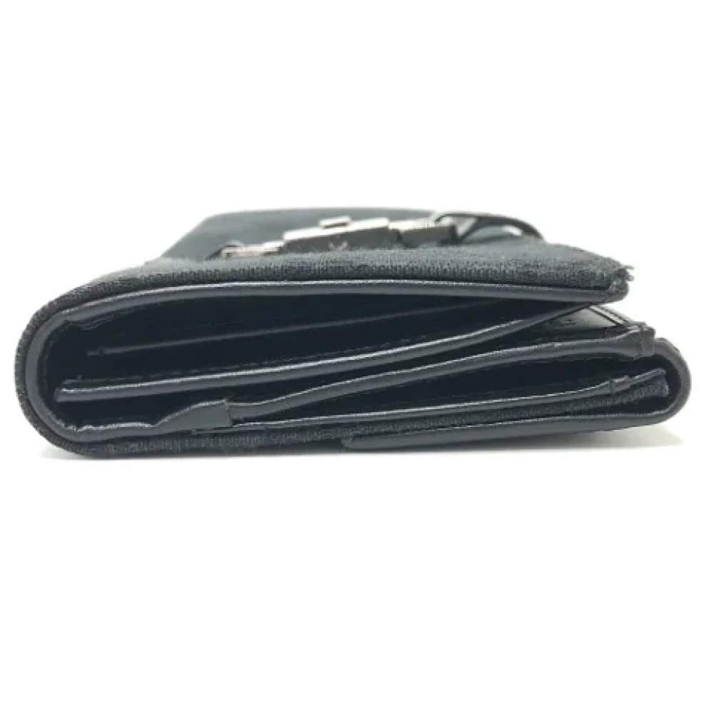 Gucci Vintage Pre-owned Fabric wallets Black Dames