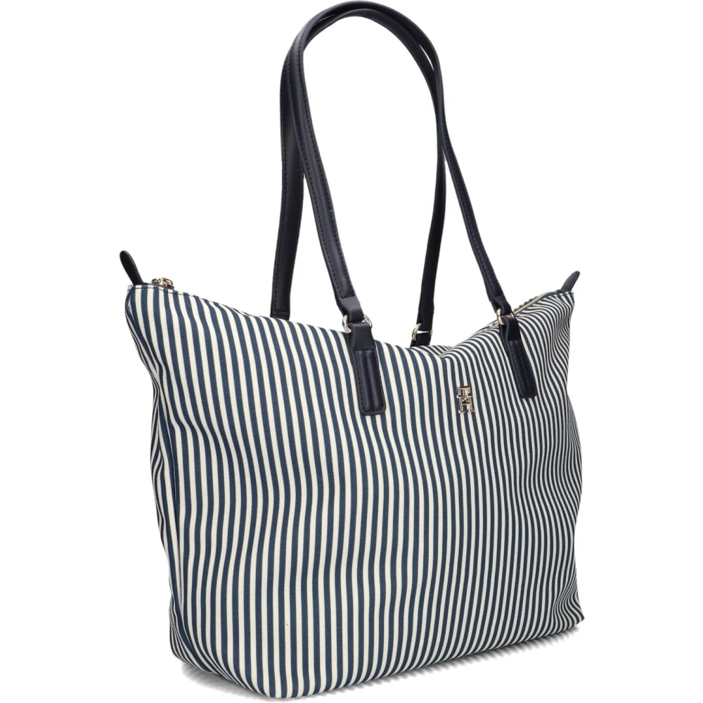 Tommy Hilfiger Blauwe Canvas Zomer Tote Tas Blue Dames