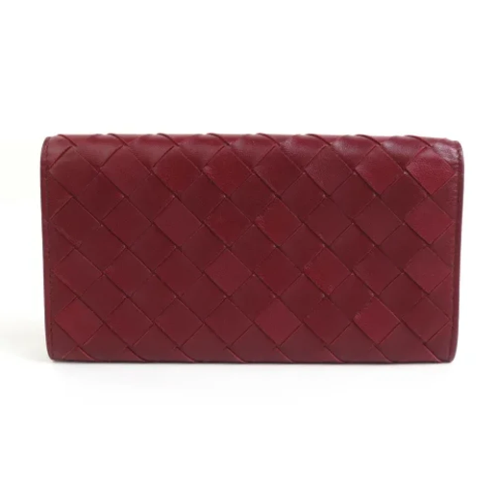 Bottega Veneta Vintage Pre-owned Leather wallets Red Dames