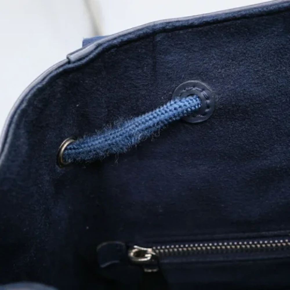 Louis Vuitton Vintage Pre-owned Leather backpacks Blue Dames