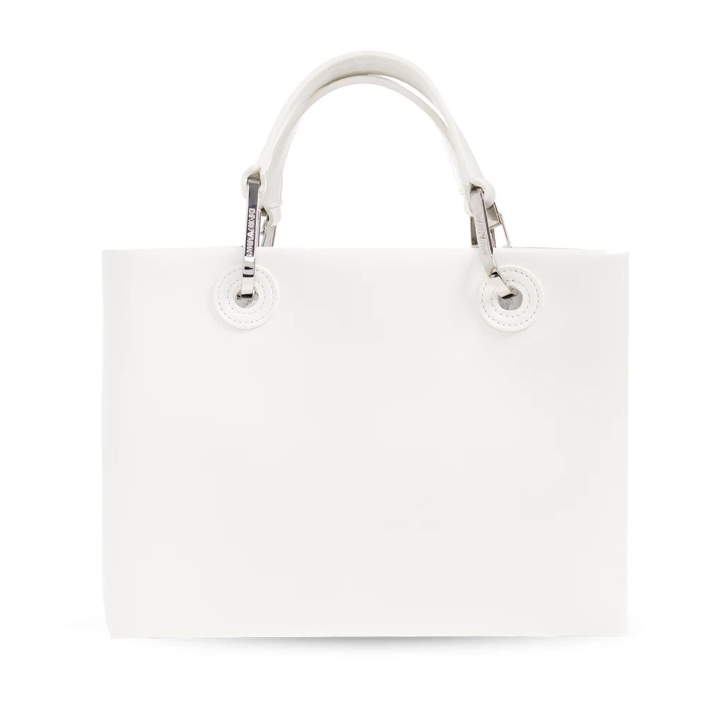 Emporio Armani Shopper tas met logo White Dames