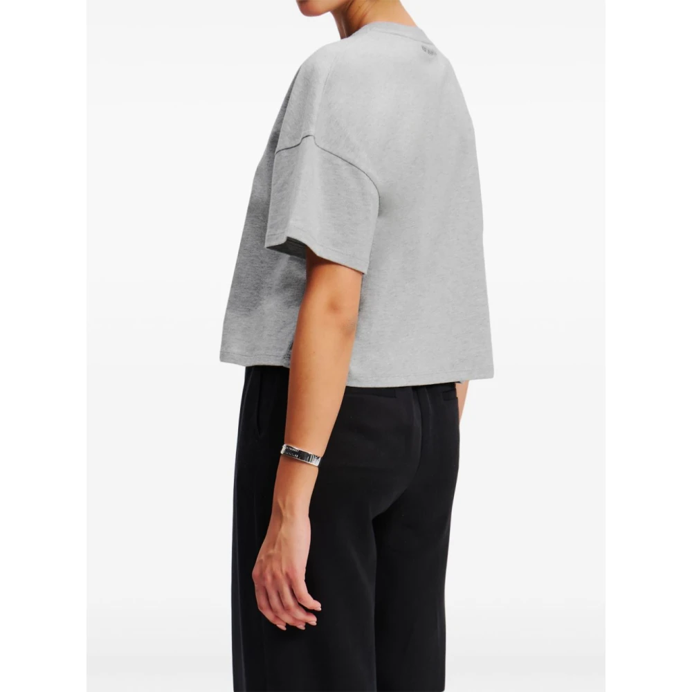 Karl Lagerfeld T-Shirt MC Grijs Autograph 3D Gray Dames