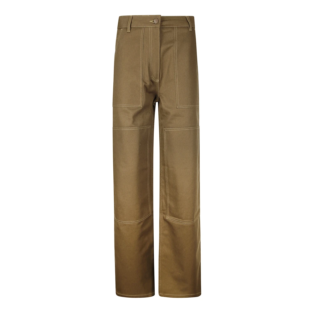 Cecilie Bahnsen Denim Fall Brown Broek Brown Dames