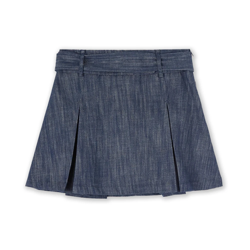 Motivi Donna Blu - Gonna Corta A Pieghe Con Bottoni - Skirts - L