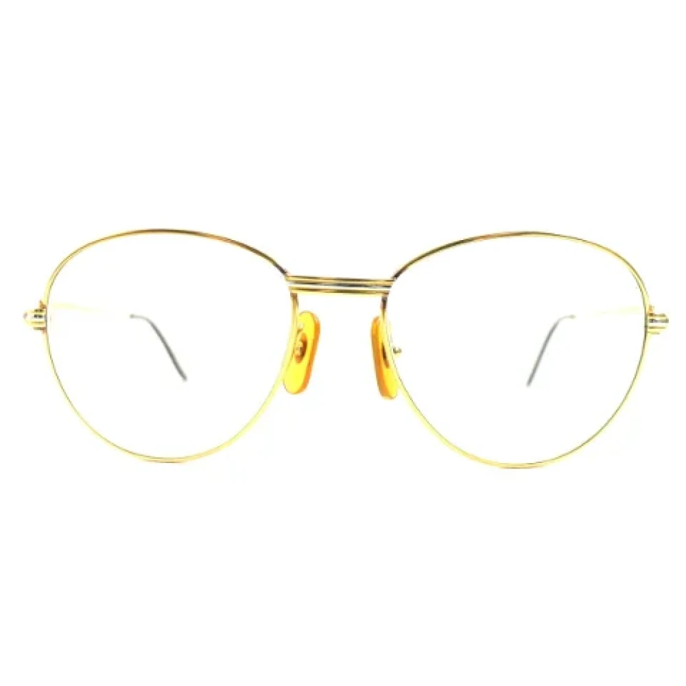 Cartier Vintage Pre-owned Metal sunglasses Yellow Dames