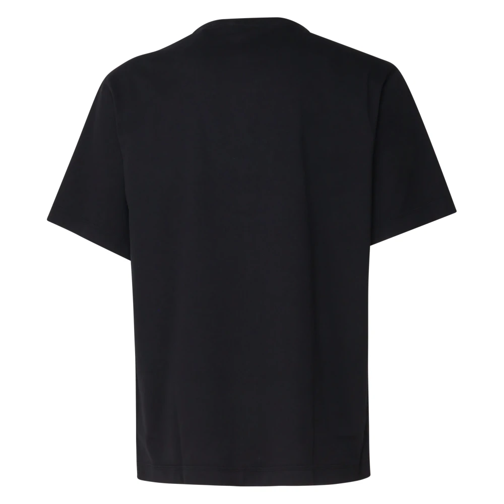 Burberry Zwarte Katoenen T-shirt Ronde Kraag Korte Mouwen Black Heren