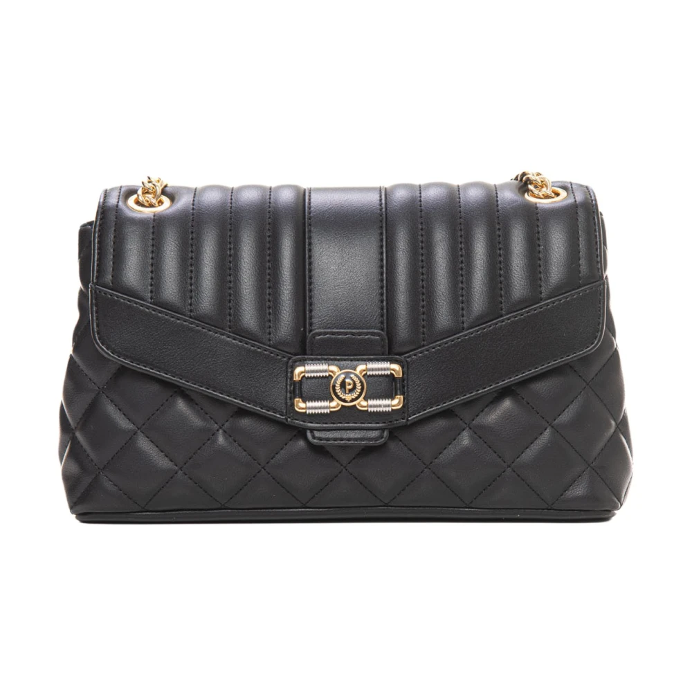 Pollini Gewatteerde Schoudertas met Schuifketting Black Dames